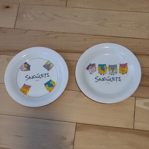 1998 Nagano Winter Olympics Snowlets Owl Design Plates